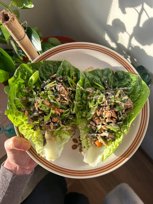 Mustard Greens & Tofu San Choy Bow